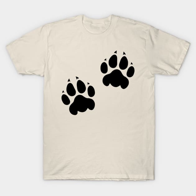 Lion Paw Prints T-Shirt by Lady Lilac